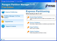 Paragon Partition Manager Free Edition (32-bit) screenshot